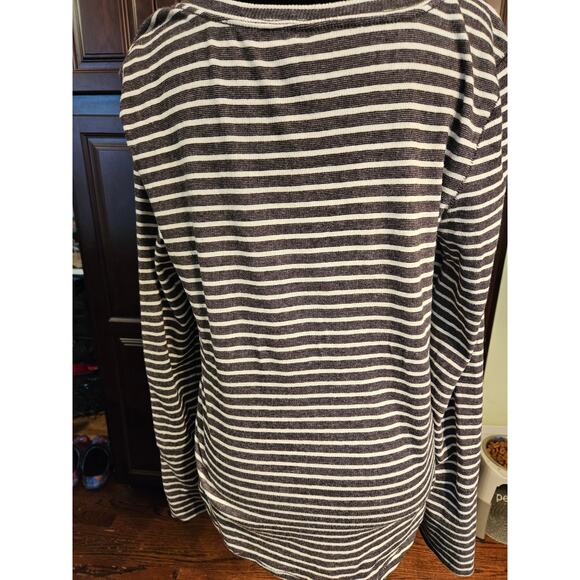 BDG Grey & White Striped Long Sleeve Top Large - Picture 4 of 9